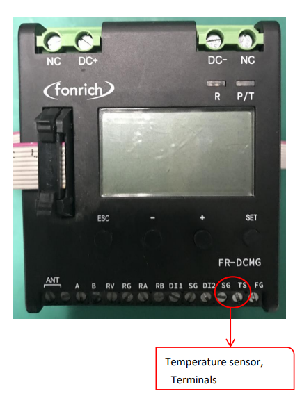 Combiner Box Monitoring System：The connection mode of the "TS, SG" terminals